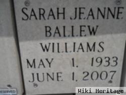 Sarah Jeanne Ballew Williams