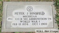 Pvt Peter J Binsfeld