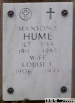 Lieutenant Manson F Hume