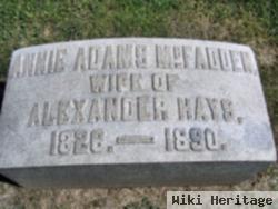 Annie Adams Mcfadden Hays