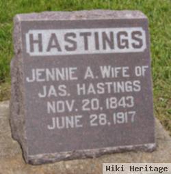 Jane Amanda "jennie" Nelson Hastings