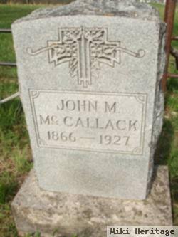 John M. Mccallack