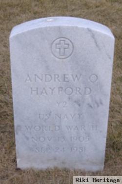 Andrew O Hayford