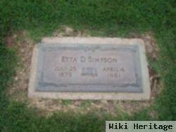 Etta D Simpson