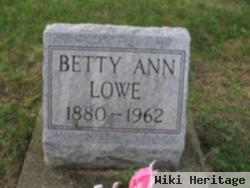 Betty Ann Ellis Lowe