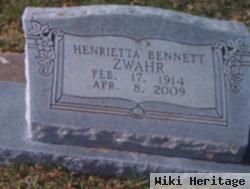 Henrietta Mary Ann Selzer Bennett Zwahr