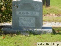 Mary Ann Taylor Deininger