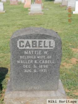 Mattie W Cabell