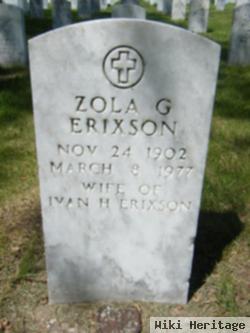 Zola G Erixson