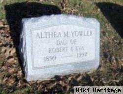 Althea M Yowler