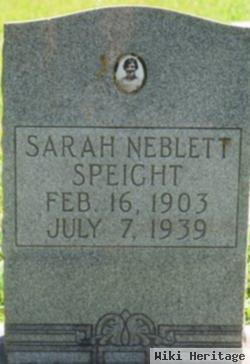 Sarah Neblett Speight