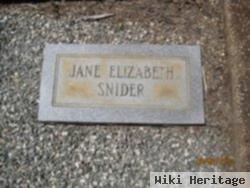 Jane S Mccorkle Snider