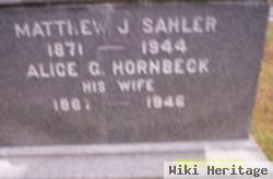 Alice G Hornbeck Sahler