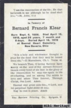 Bernard Frank Klear