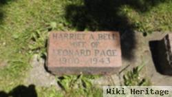 Harriet A Bell Page