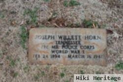 Joseph Willett "joe" Horn