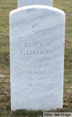 Alice P Gordon