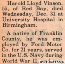 Harold Floyd Vinson