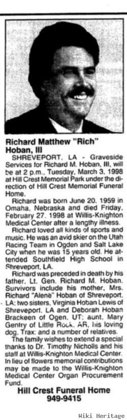 Richard Matthew "rich" Hoban, Iii