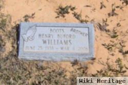 Henry Buford "boots" Williams