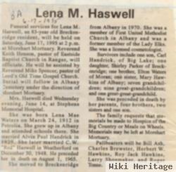 Lena M. Haswell