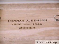 Hannah A Benson