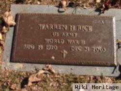 Warren H Rice