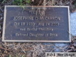 Josephine D. "teddy" Bertha Theodora Ormezzani Mccarron