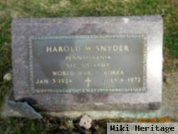 Harold W Snyder