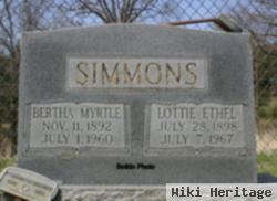 Bertha Myrtle Simmons