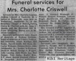 Charlotte Virginia Jenkins Criswell