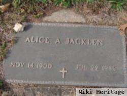 Alice A Jacklen