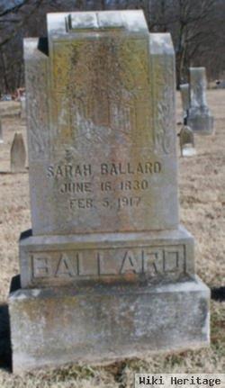 Sarah "sallie" Arthur Ballard