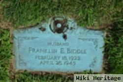 Franklin E Biddle