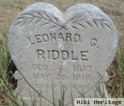 Leonard G Riddle