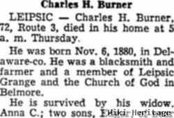 Charles Henry Burner