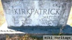 Martha Frances "mattie" Perkins Kirkpatrick