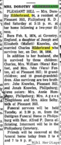 Dorothy "dolly" Knowles Hilderbrand