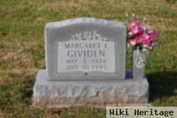 Margaret E Gividen