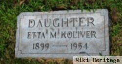 Henrietta M "etta" Koliver