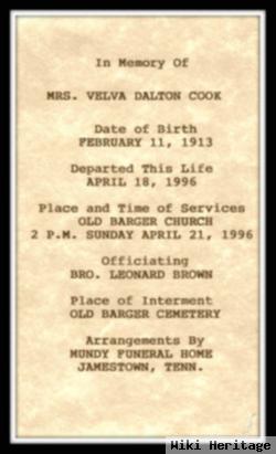 Velva Maxine "dalton" Miller Cook