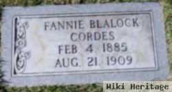 Fannie Gertrude Blalock Cordes