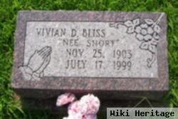 Vivian D. Short Bliss