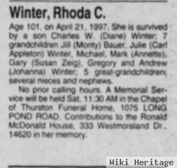 Rhoda Coates Winter