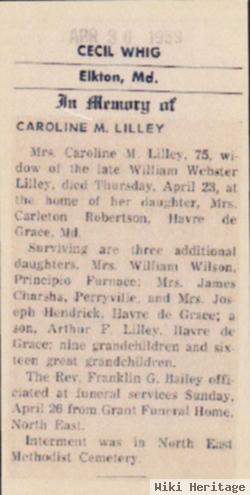 Caroline Mcmahan Biddle Lilley