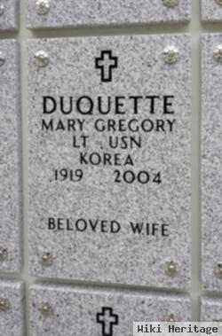 Mary Gregory Duquette