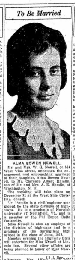 Alma Bowen Newell Hamlin