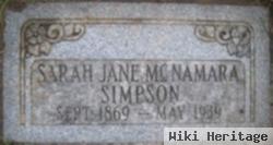 Sarah Jane Mcnamara Simpson