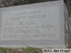 Jeanette Fordham Mcgill