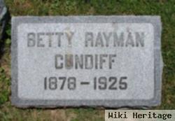 Mary Elizabeth "betty" Rayman Cundiff